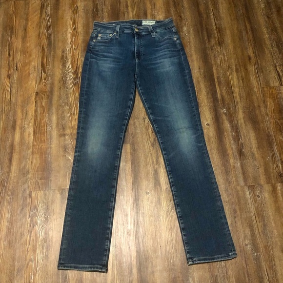 AG Adriano Goldschmied Jeans Women's 32 Mari High Rise Slim Straight Dark - Picture 1 of 4